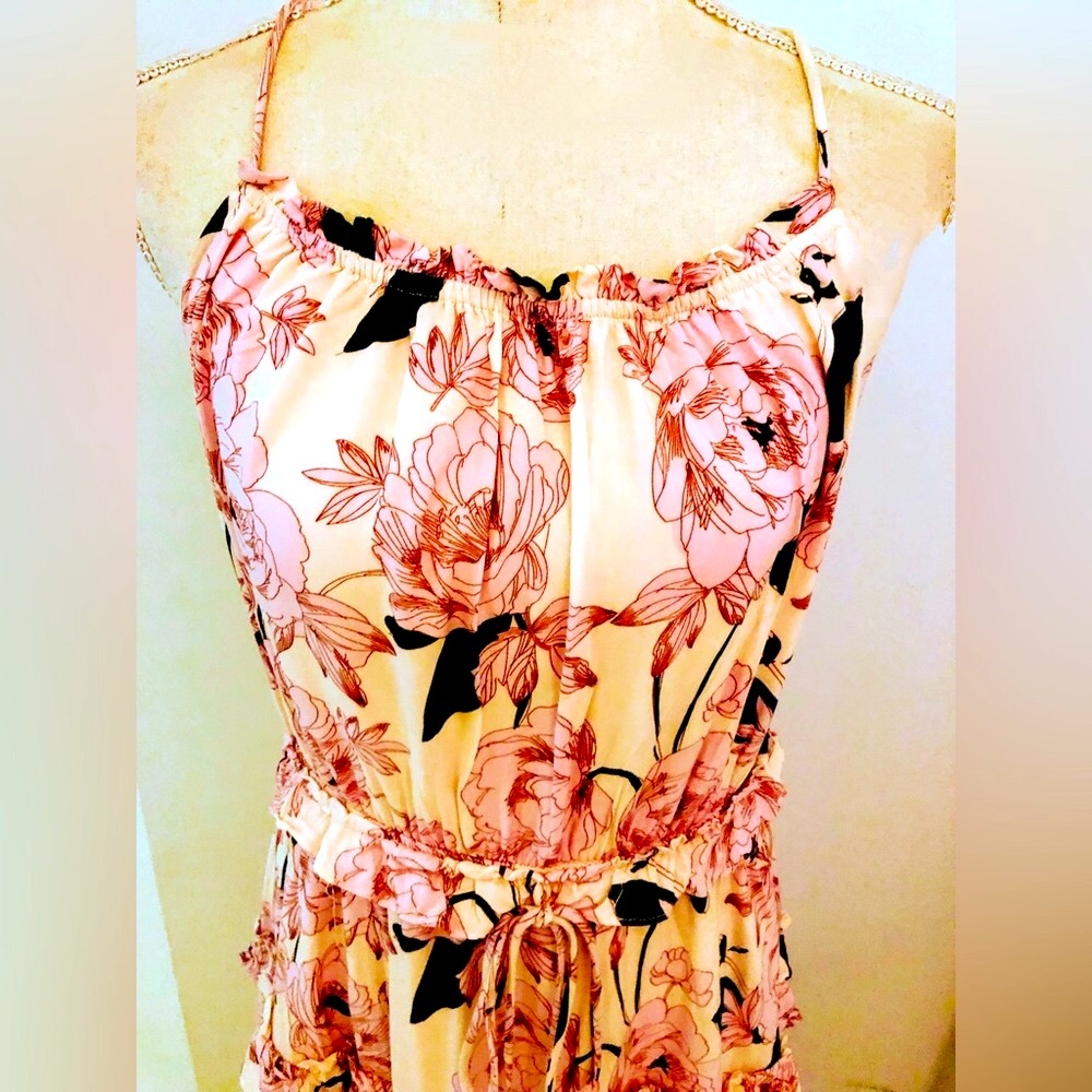 Lost + Wander Hawaiian Rose Tiered Maxi Sun Dress - Picture 9 of 16